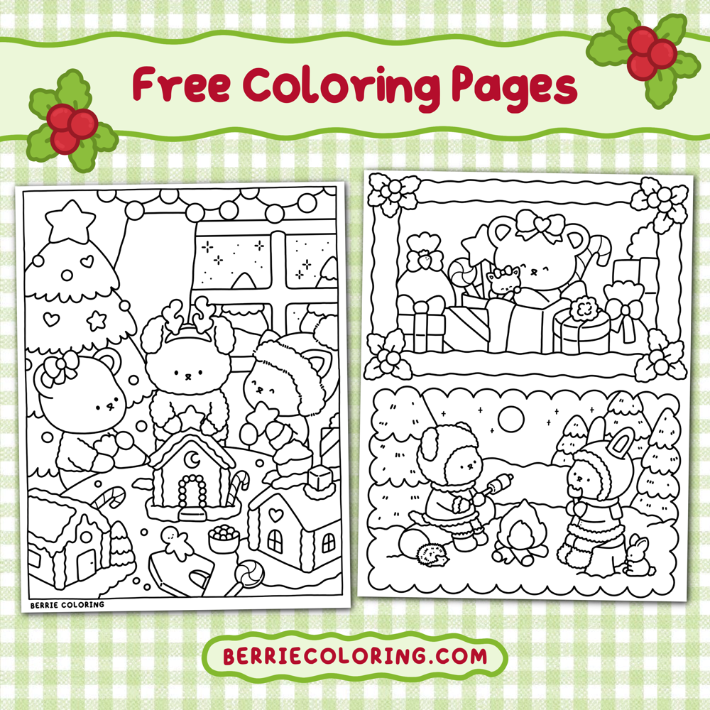 Christmas Coloring Pages - Free Digital Download