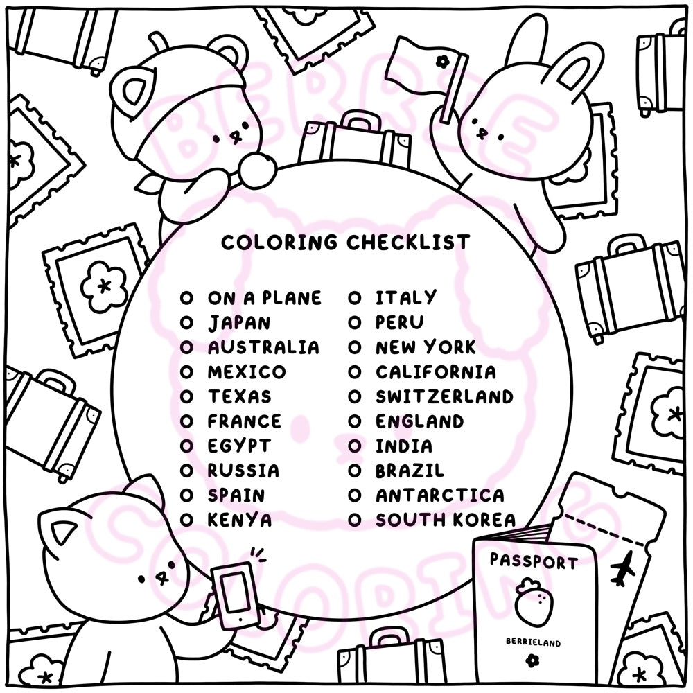 Travel Coloring Pages